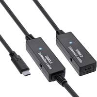 InLine USB 3.2 Gen.1 Aktiv-Verlängerung USB-C Stecker an Buchse 10m Kabel Digital/Daten Verlängerungskabel 10 m