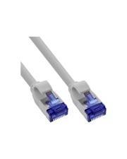 Zwei graue Ethernet-Kabel mit blauen RJ45-Steckern auf weißem Hintergrund.