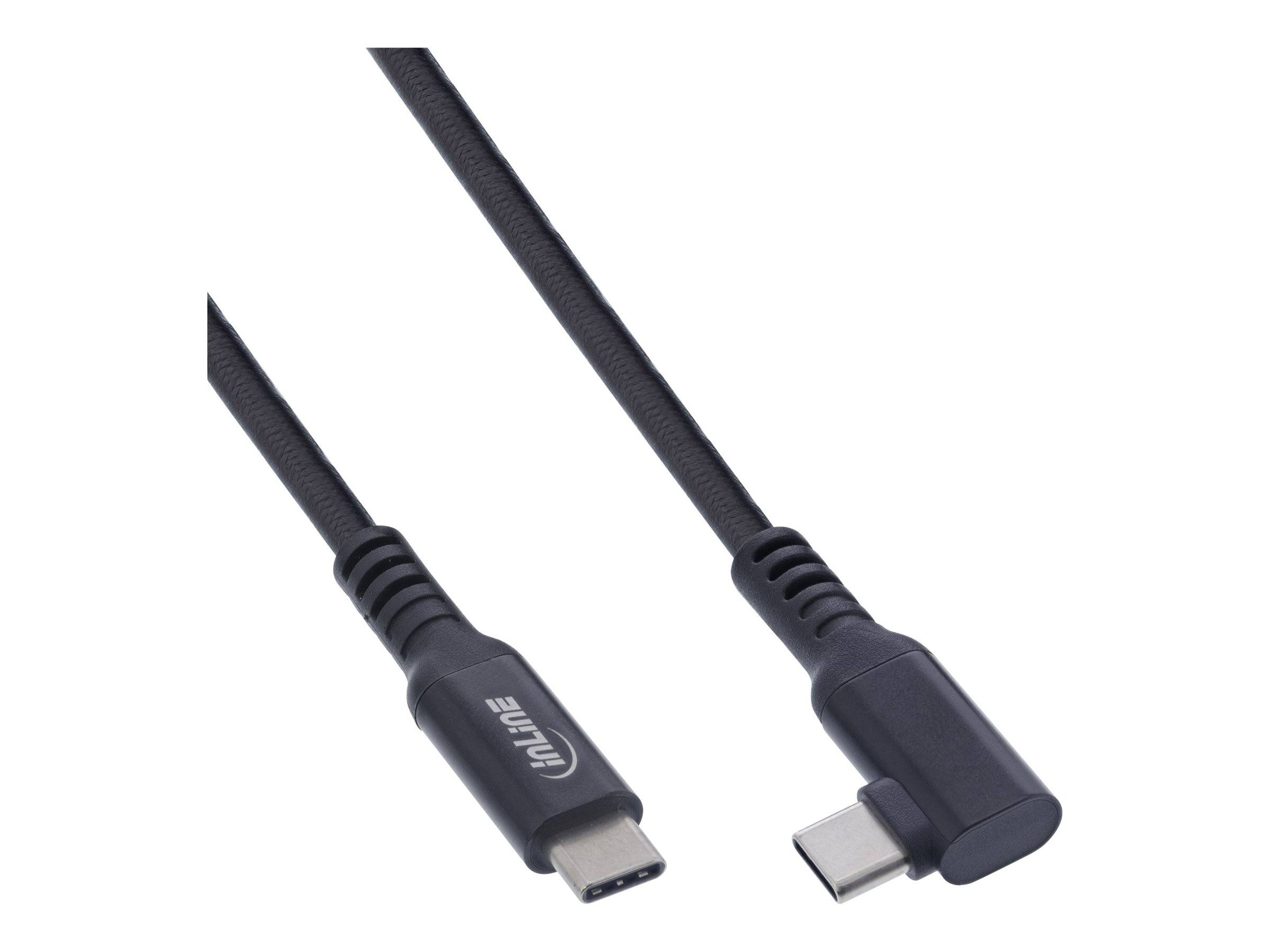 InLine USB 3.2 Gen.1 Kabel - USB-C St/St gewinkelt für VR - schwarz - 5mUSB 3.2