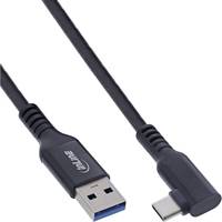 INLINE - USB 3.2 Gen.1 Kabel - USB-C St gewinkelt - USB-A St für VR - schwarz - 5m