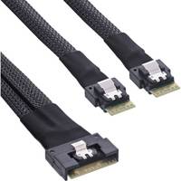 INLINE - Slim SAS Kabel SFF-8654 8i zu 2x 4i 0.5m 0.5 m 8i... - Kabel - Digital/Daten