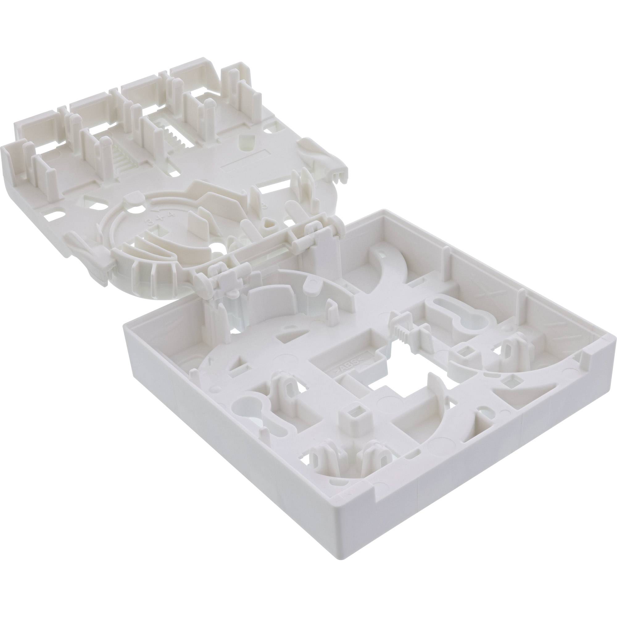 InLine FTTH Leerbox für bis zu 4x LC Duplex / 4x SC Simplex - Aufputz 80mm