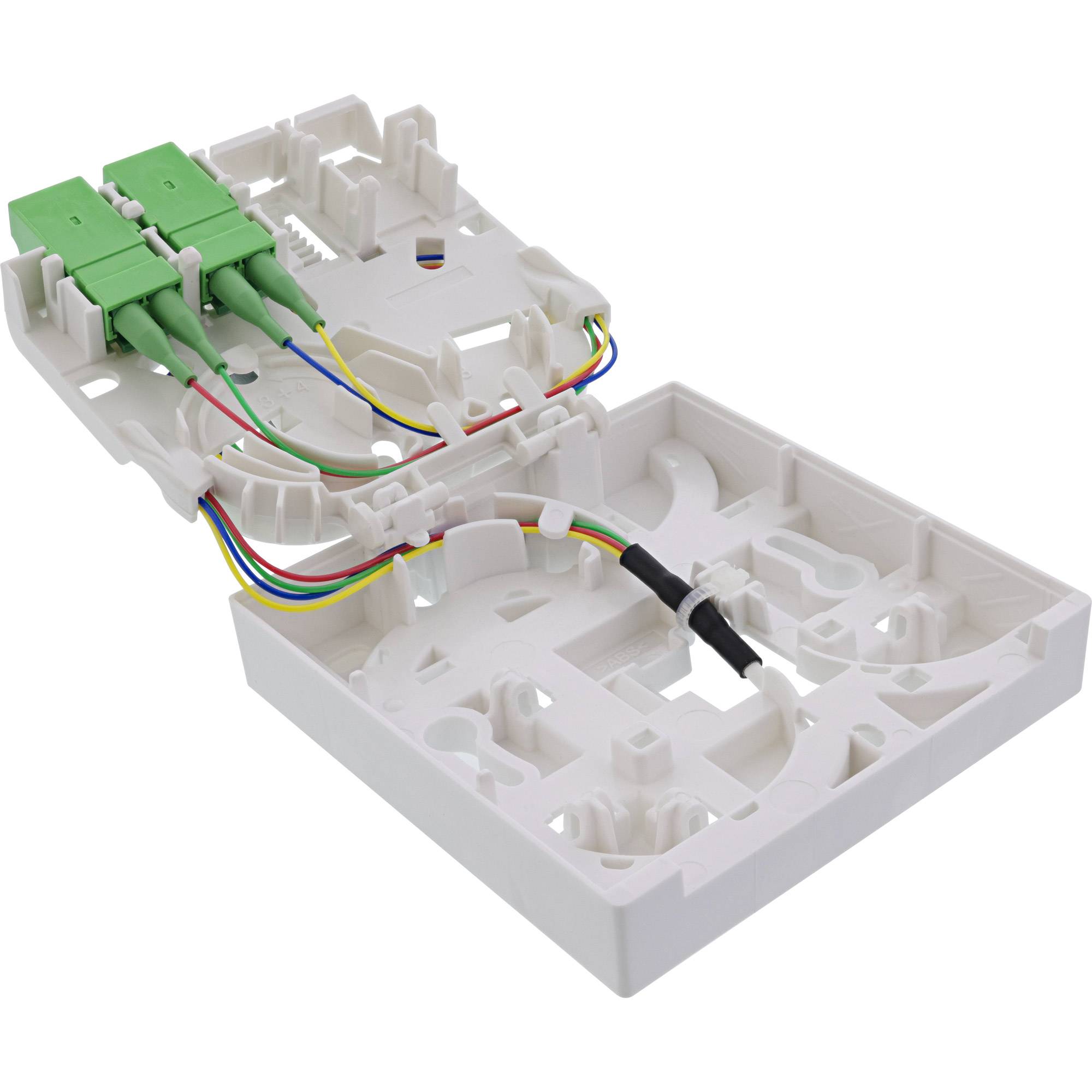 INLINE - FTTH Verlängerungsbox vorkonfektioniert 4x LC/APC 9/125µm 20m