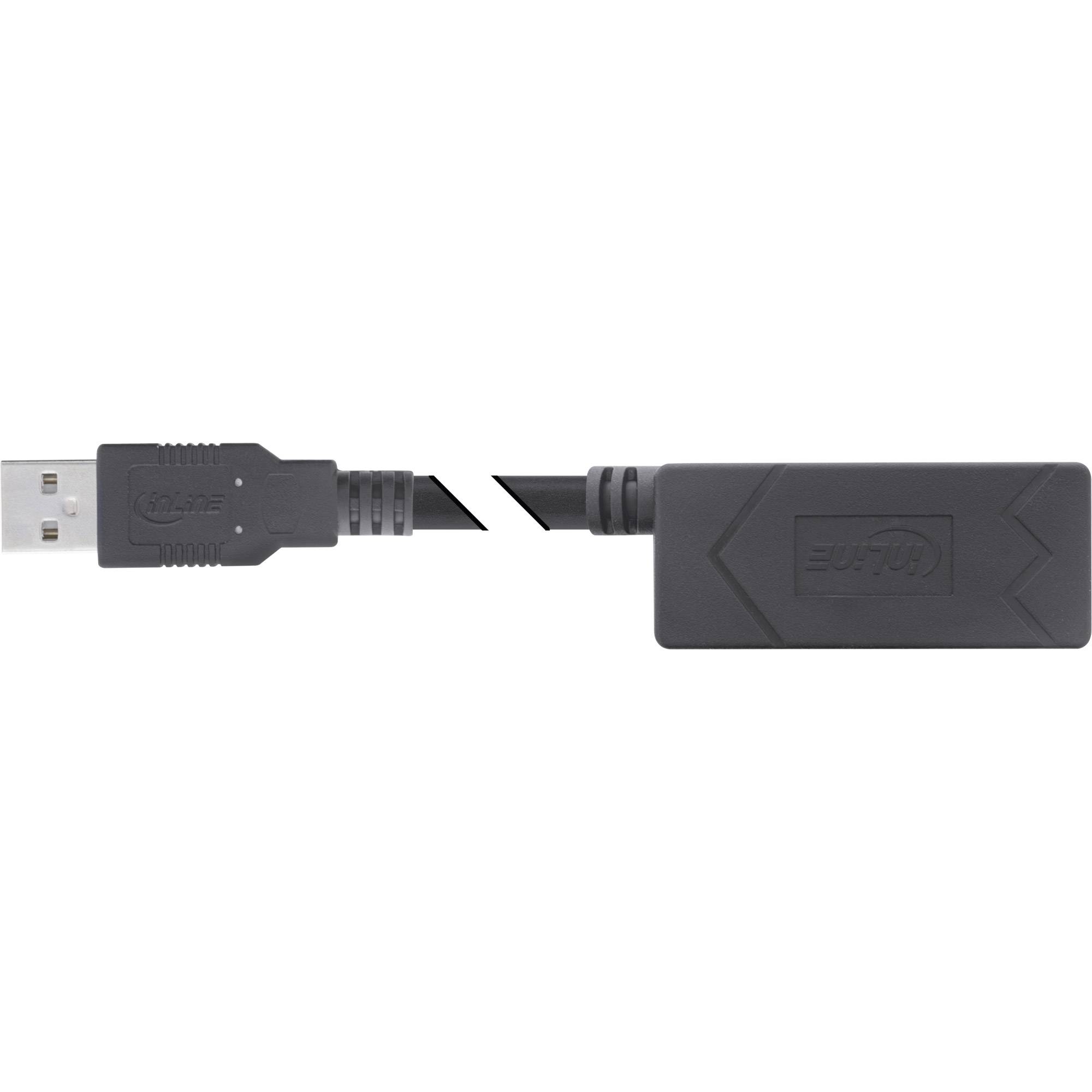 INLINE - USB 2.0 Aktiv-Verlängerung - USB-A Stecker/Buchse - 10m