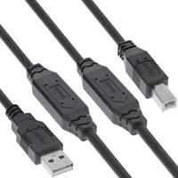 INLINE - USB 2.0 Aktiv-Kabel - USB-A Stecker zu USB-B Stecker - 15m