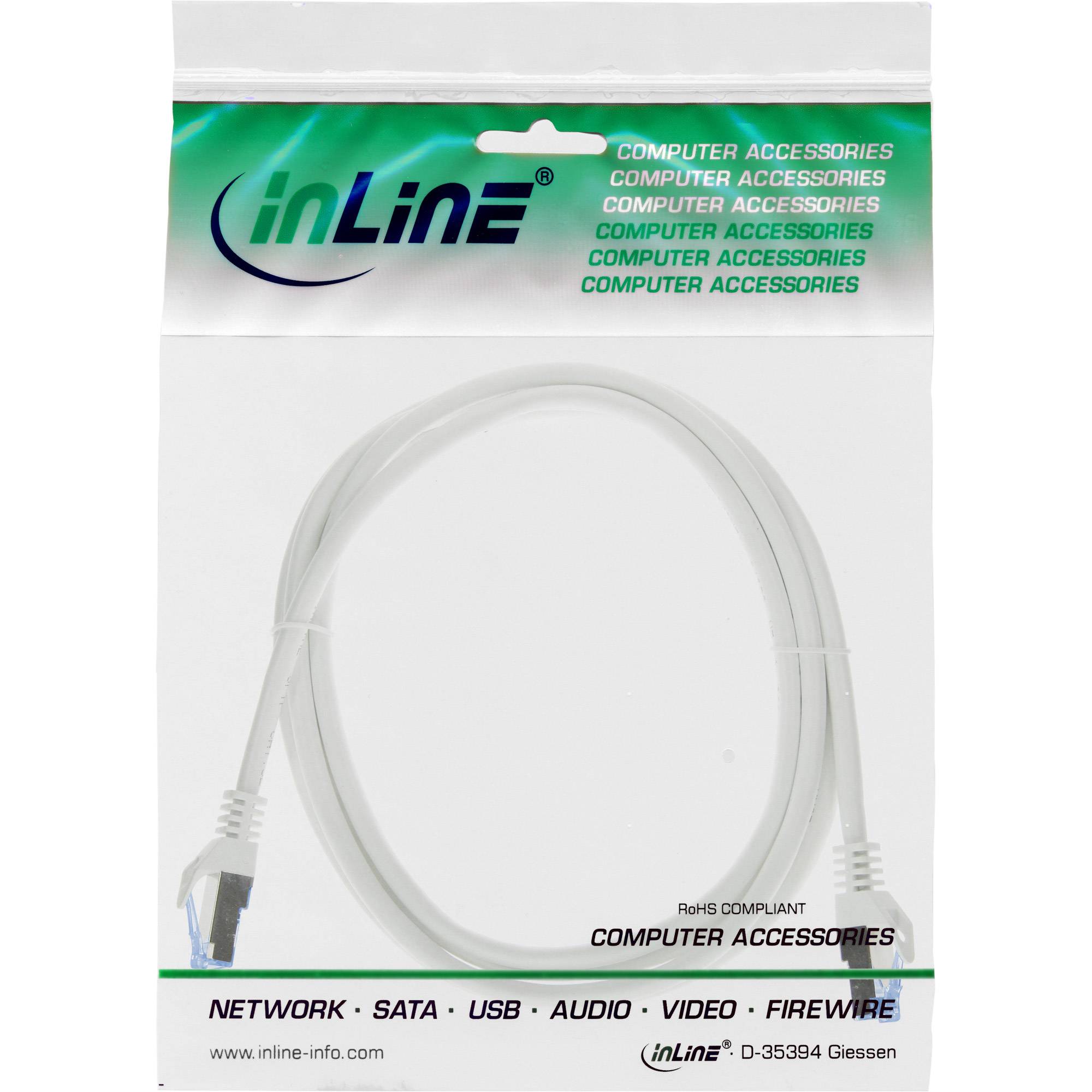INLINE - Patchkabel - Cat.6A - S/FTP - TPE flexibel - weiß - 1,5m