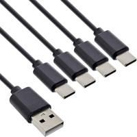 INLINE - USB 4in1 Y-Ladekabel 1x USB-A Stecker an 4x USB-C Stecker schwarz 1m 1... - Kabel - Digital/Daten