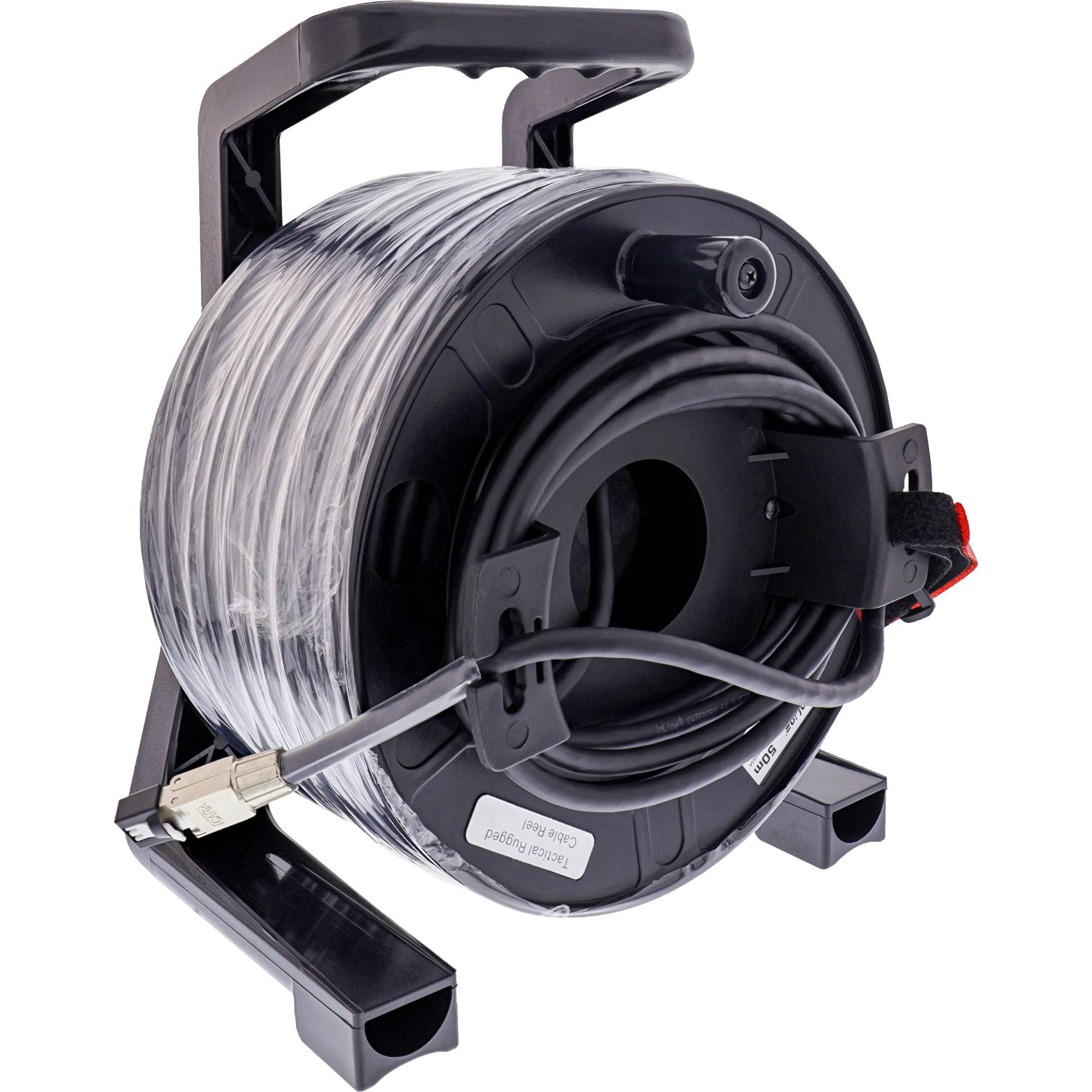 INLINE - Netzwerk-Kabeltrommel IP67 Outdoor PUR - Cat.6A S/FTP - 50m