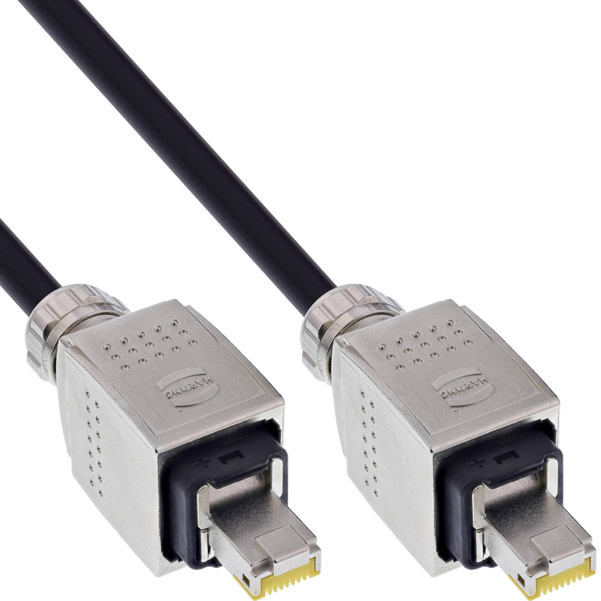 INLINE - Netzwerk-Kabeltrommel IP67 Outdoor PUR Harting - Cat.6A S/FTP - 50m