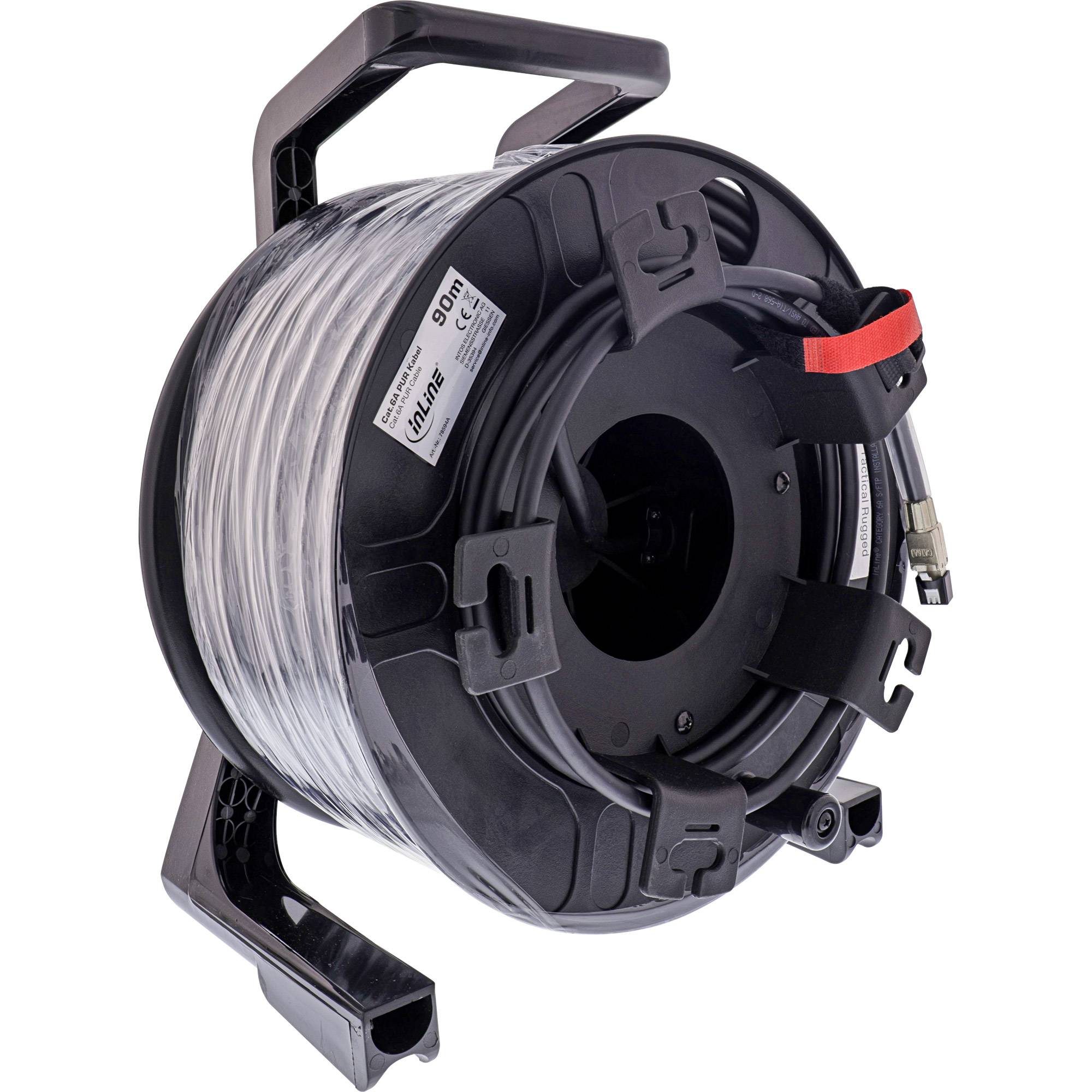 INLINE - Netzwerk-Kabeltrommel IP67 Outdoor PUR - Cat.6A S/FTP - 90m