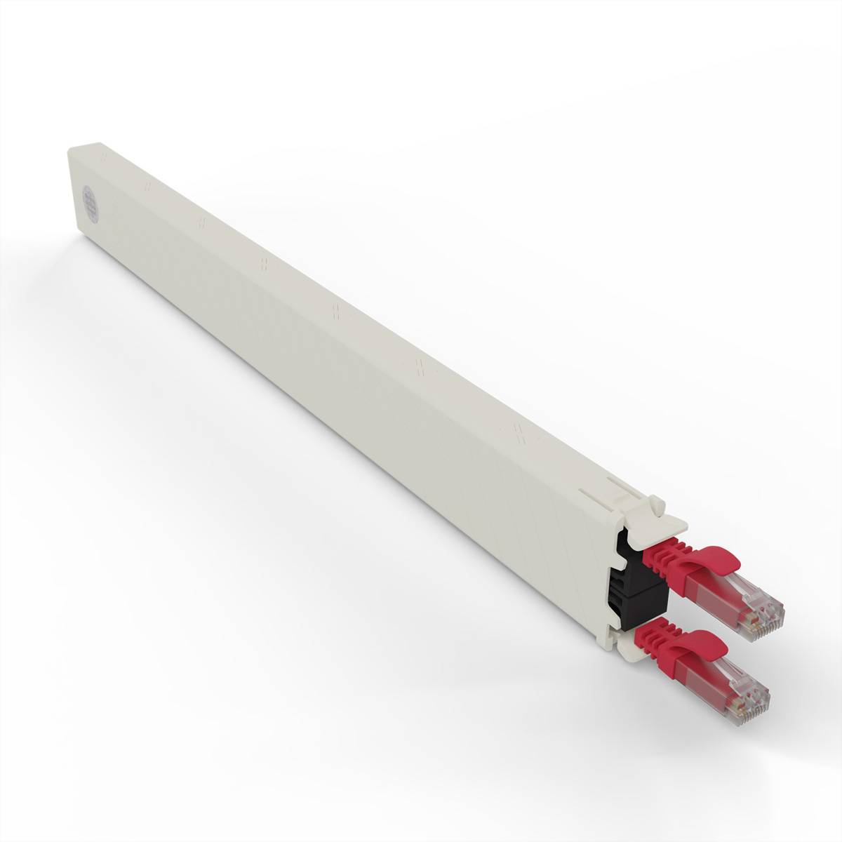 patchbox.one Kassette 8RU UTP rot Cat.6a 0,8m