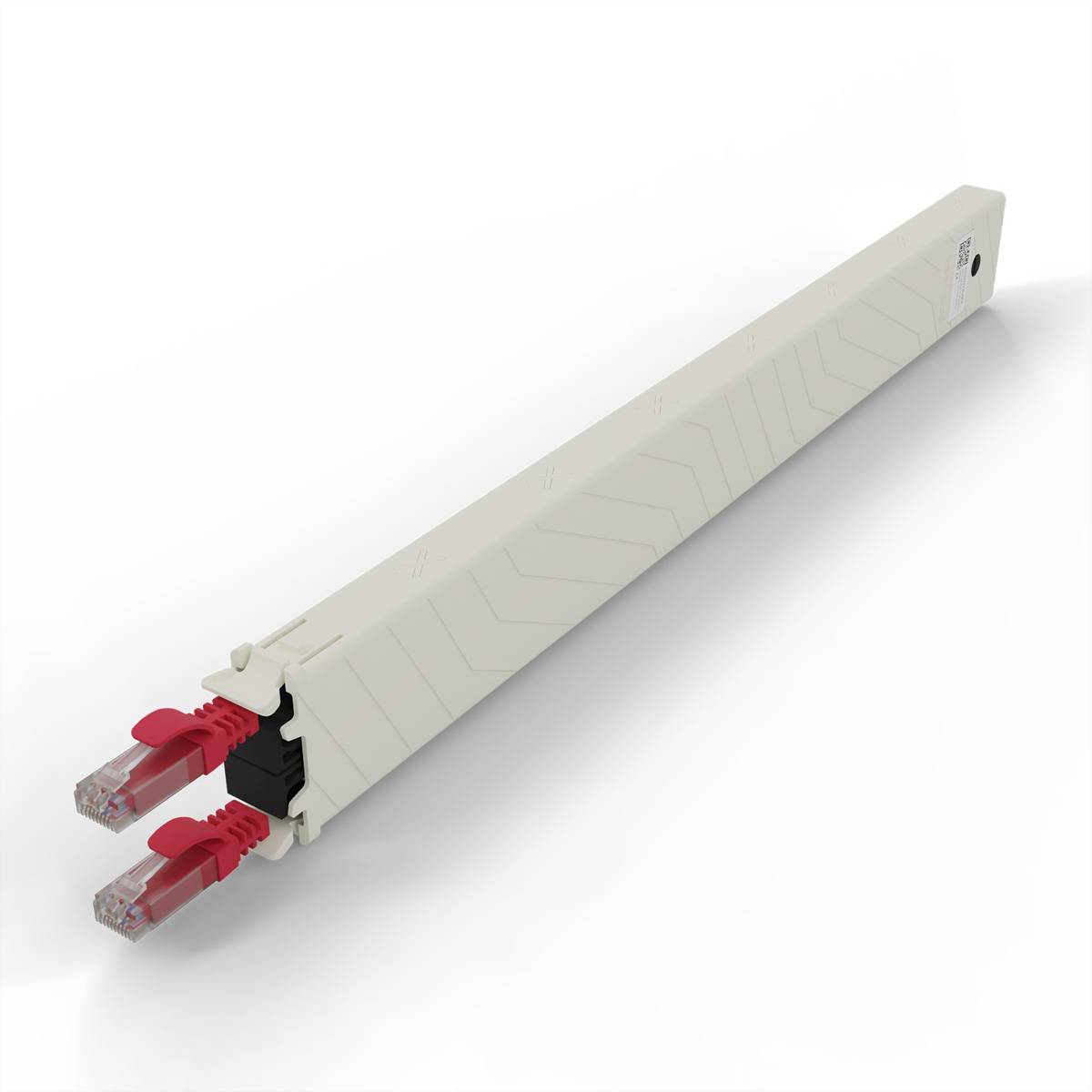 patchbox.one Kassette 8RU UTP rot Cat.6a 0,8m