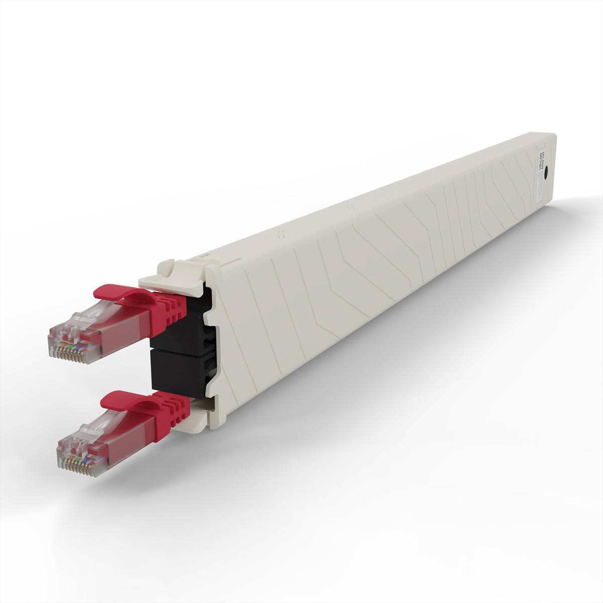 patchbox.one Kassette 8RU UTP rot Cat.6a 0,8m