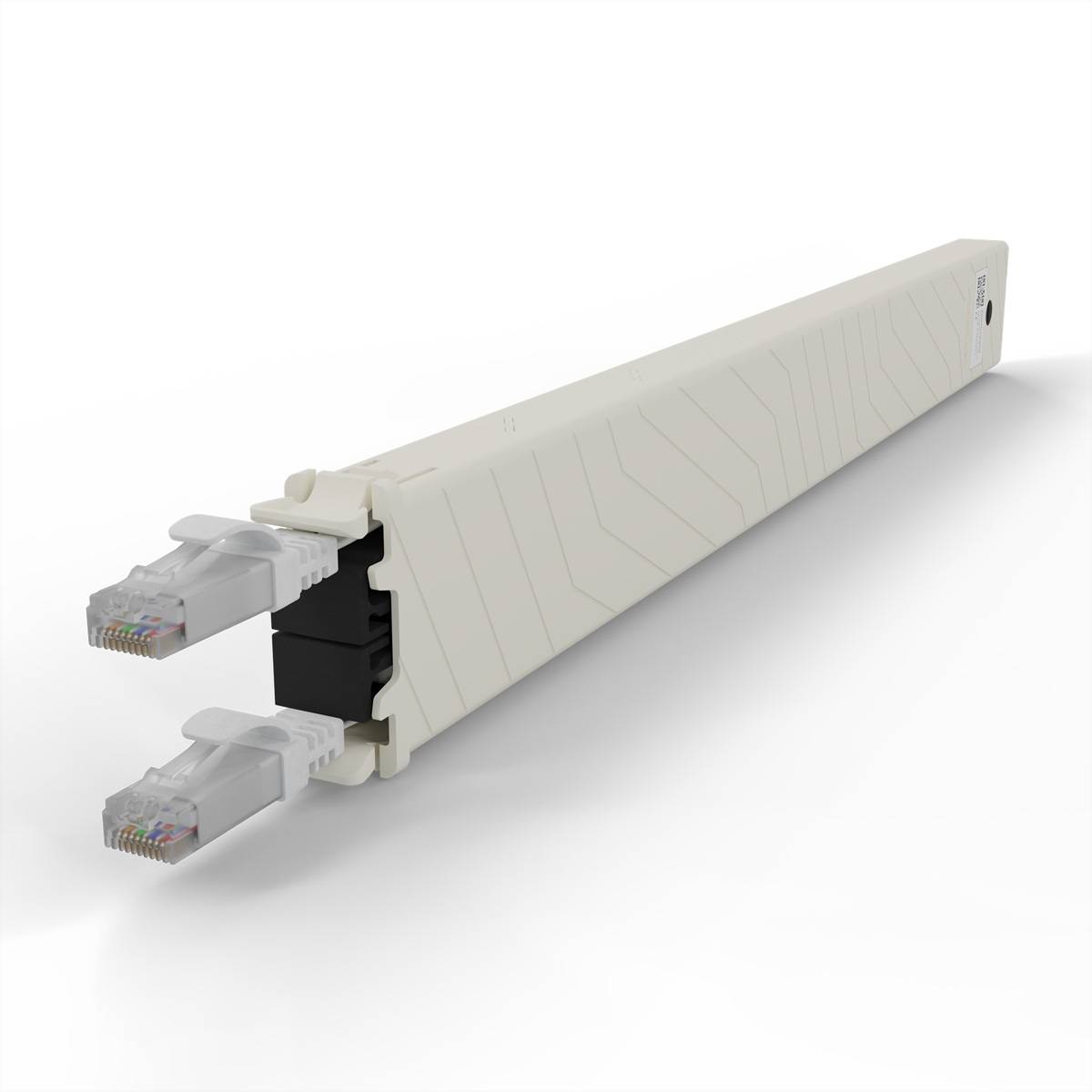 patchbox.one Kassette 8RU UTP weiß Cat.6a 0,8m