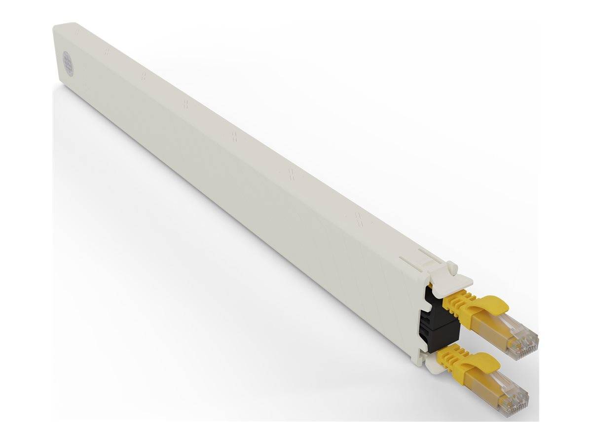 PATCHBOX patchbox.one - Kupferkassette - einziehbarCAT 6a - UTP - Gelb