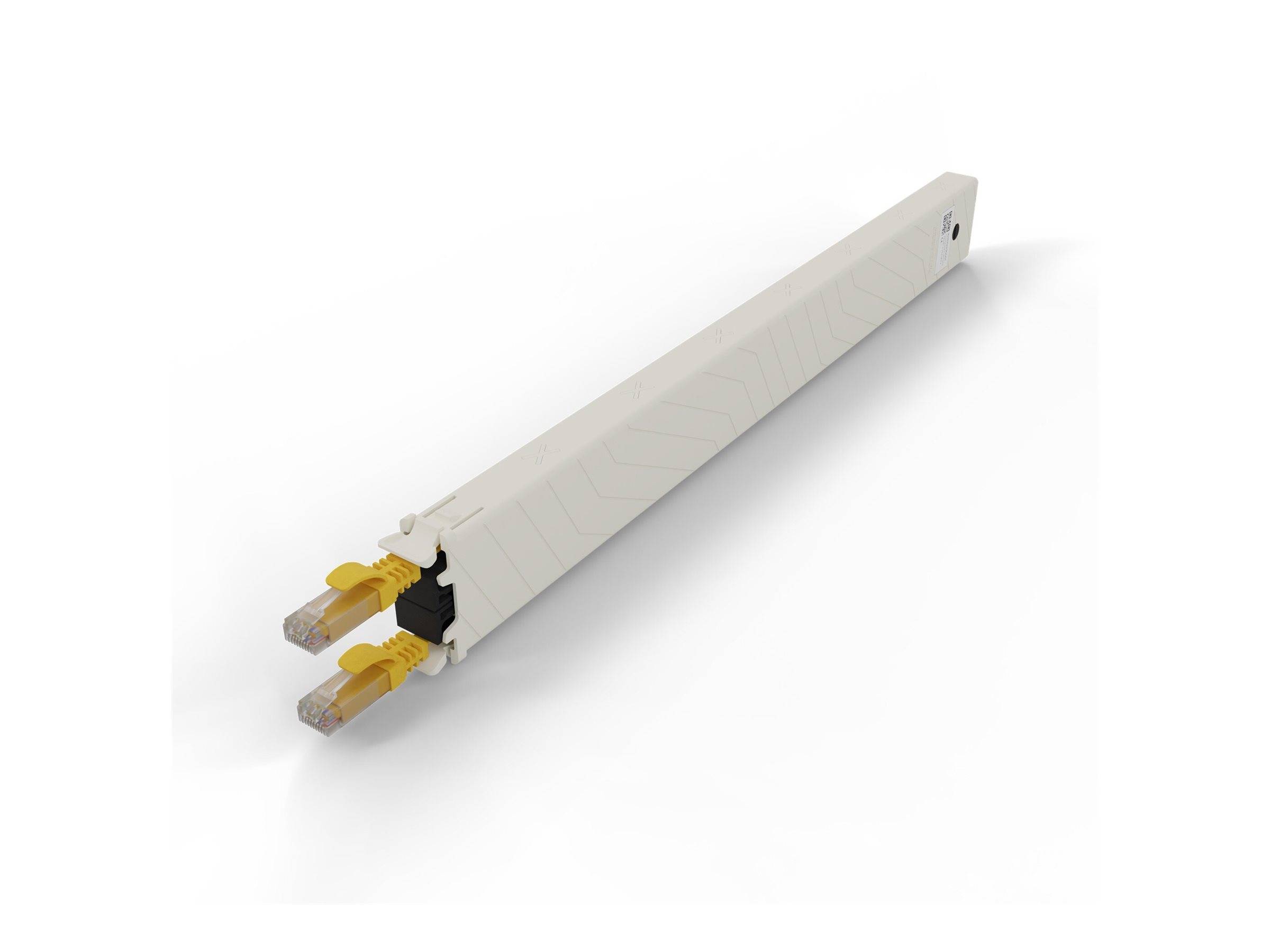 PATCHBOX patchbox.one - Kupferkassette - einziehbarCAT 6a - UTP - Gelb