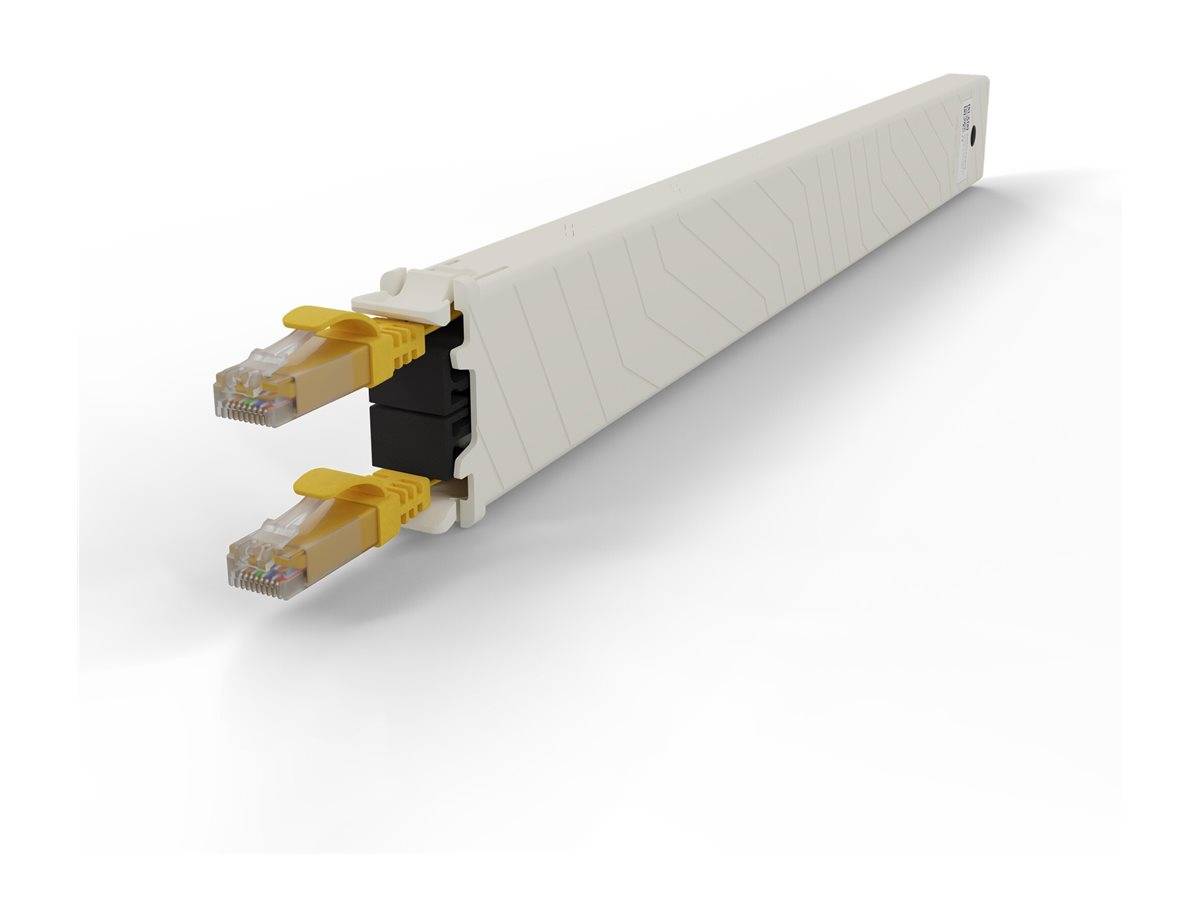 PATCHBOX patchbox.one - Kupferkassette - einziehbarCAT 6a - UTP - Gelb