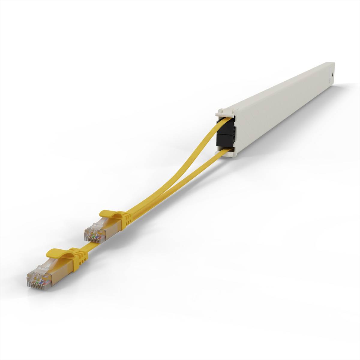 patchbox.one Kassette 46RU UTP gelb Cat.6a 2,5m