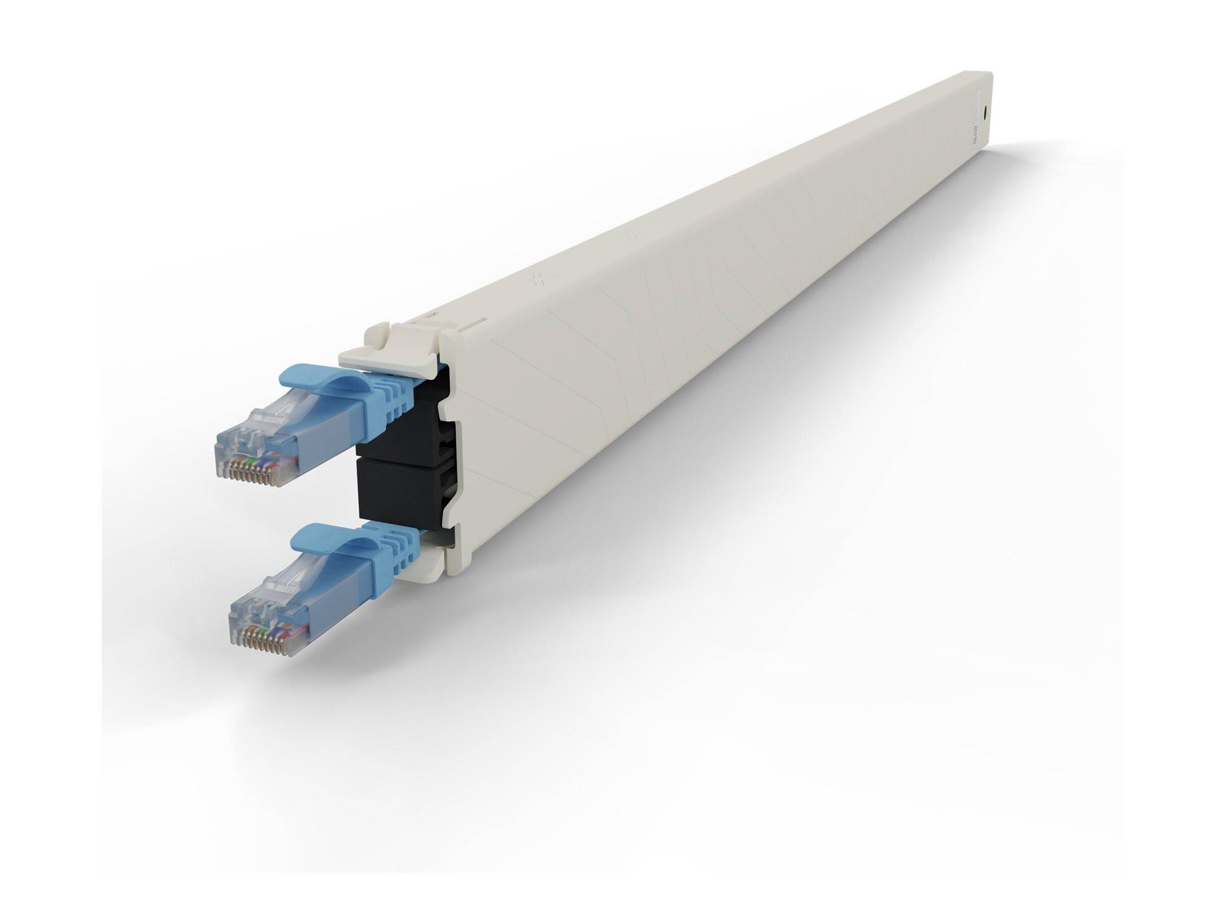 PATCHBOX patchbox.one - Kupferkassette - einziehbarCAT 6a - UTP - Blau