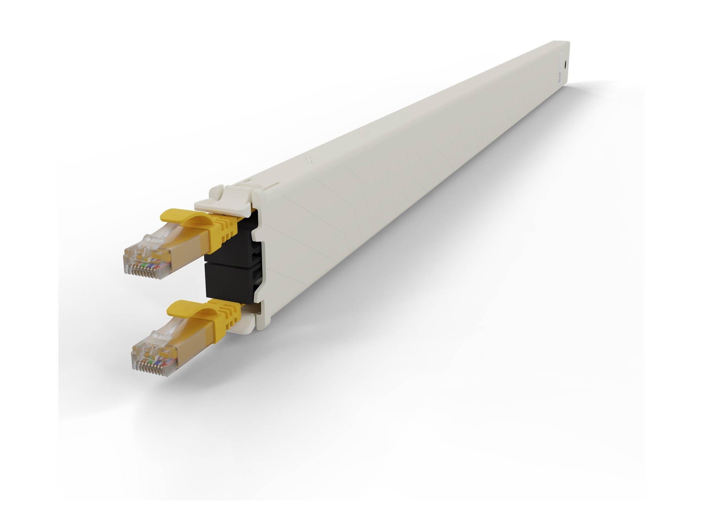 PATCHBOX patchbox.one - Kupferkassette - einziehbarCAT 6a - UTP - Gelb