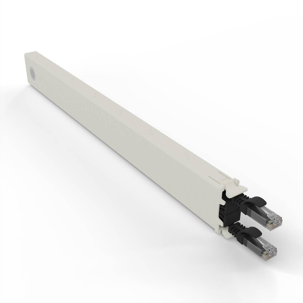 patchbox.one Kassette 8RU UTP schwarz Cat.6a 0,8m