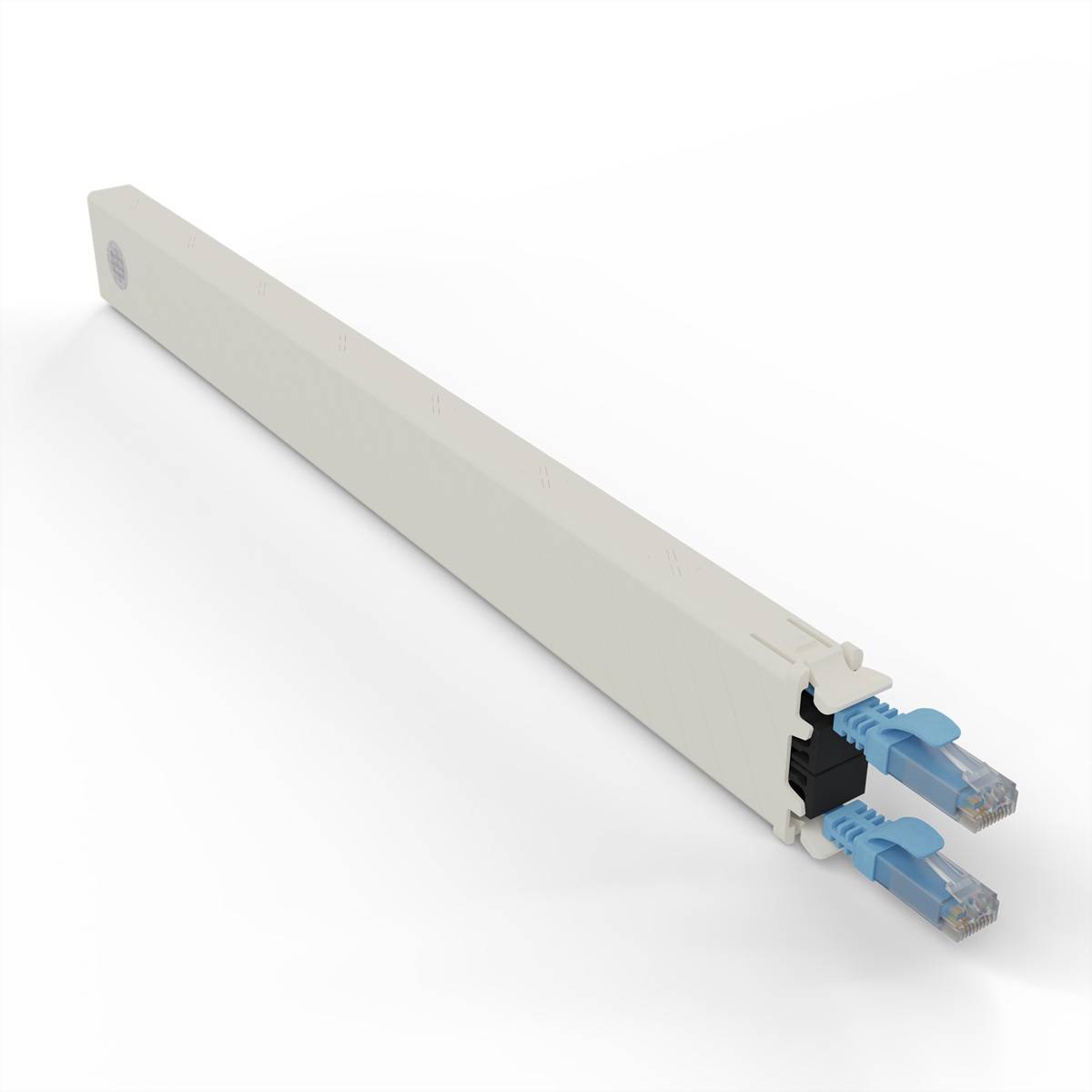 patchbox.one Kassette 8RU UTP blau Cat.6a 0,8m