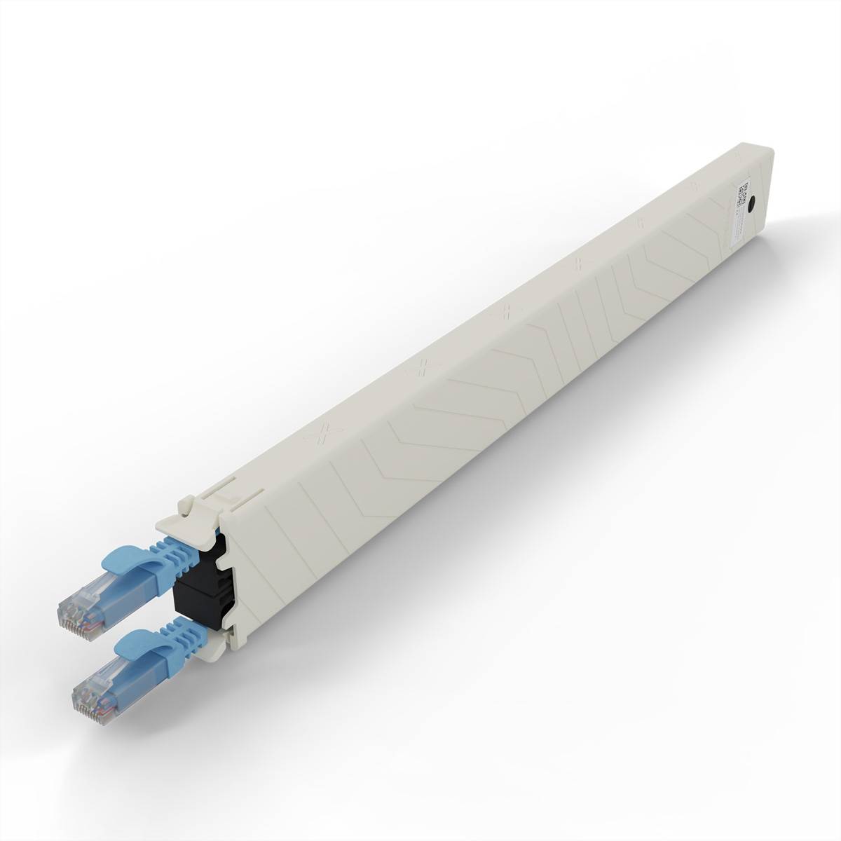 patchbox.one Kassette 8RU UTP blau Cat.6a 0,8m