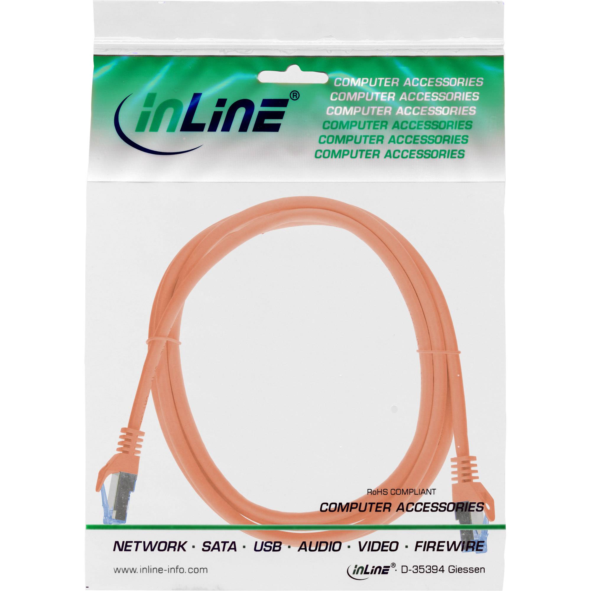 INLINE - Patchkabel - Cat.6A - S/FTP - TPE (LSZH) - CCA - orange - 3m