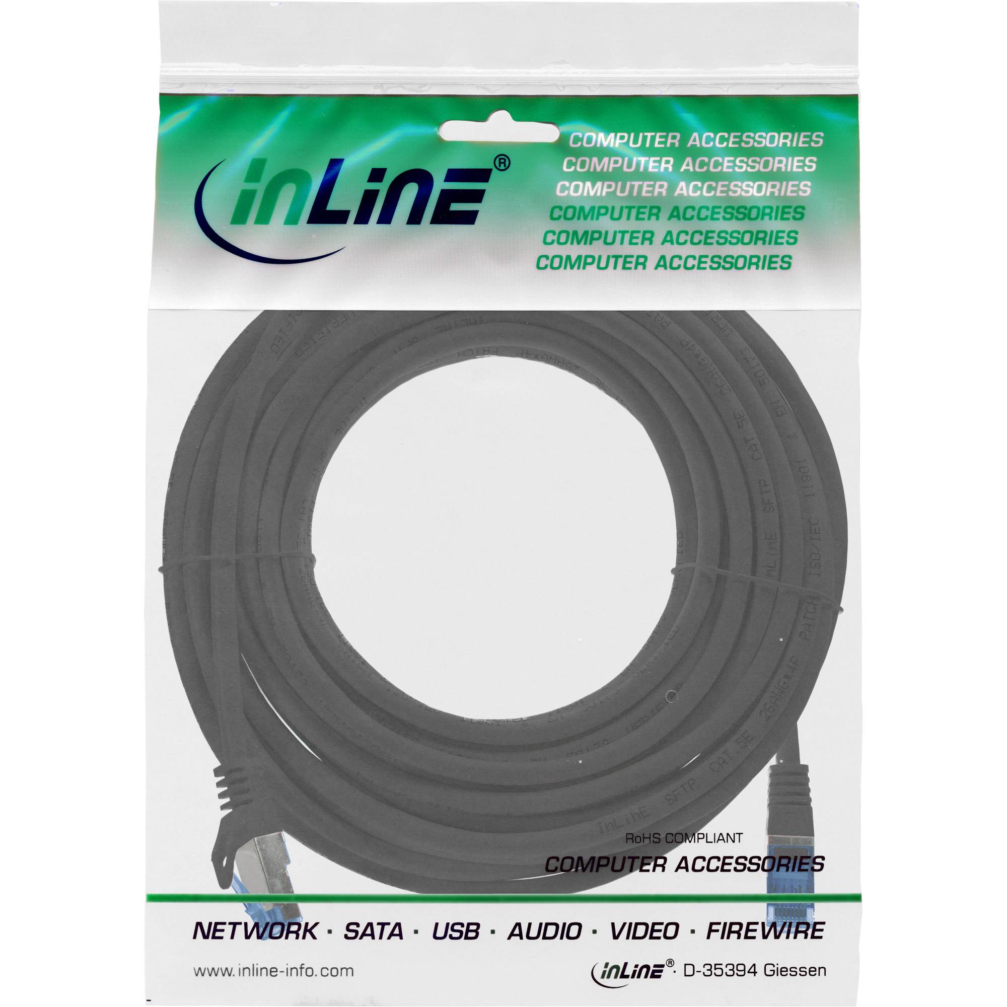 INLINE - Patchkabel - Cat.6A - S/FTP - TPE (LSZH) - CCA - schwarz - 5m