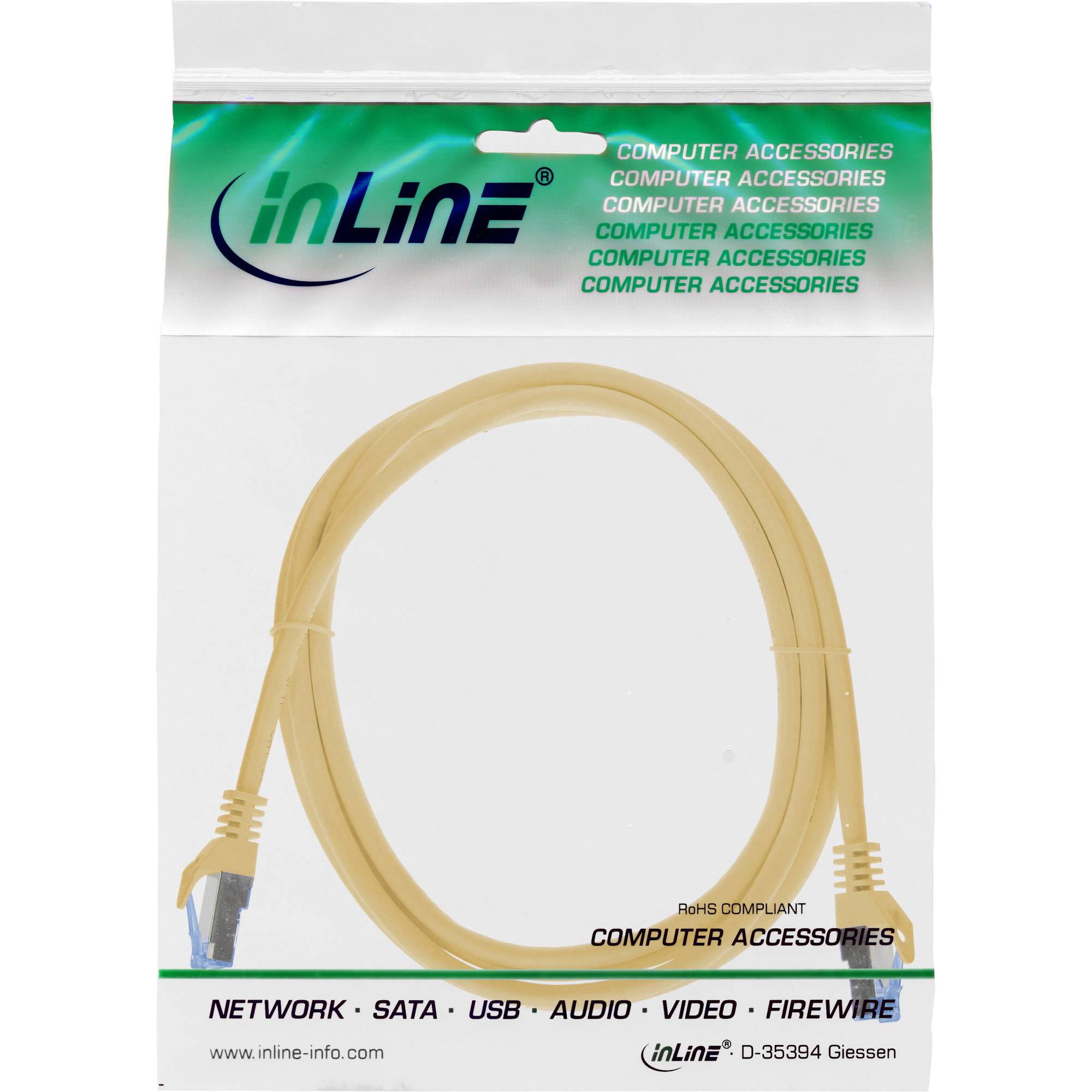 INLINE - Patchkabel - Cat.6A - S/FTP - TPE (LSZH) - CCA - gelb - 3m
