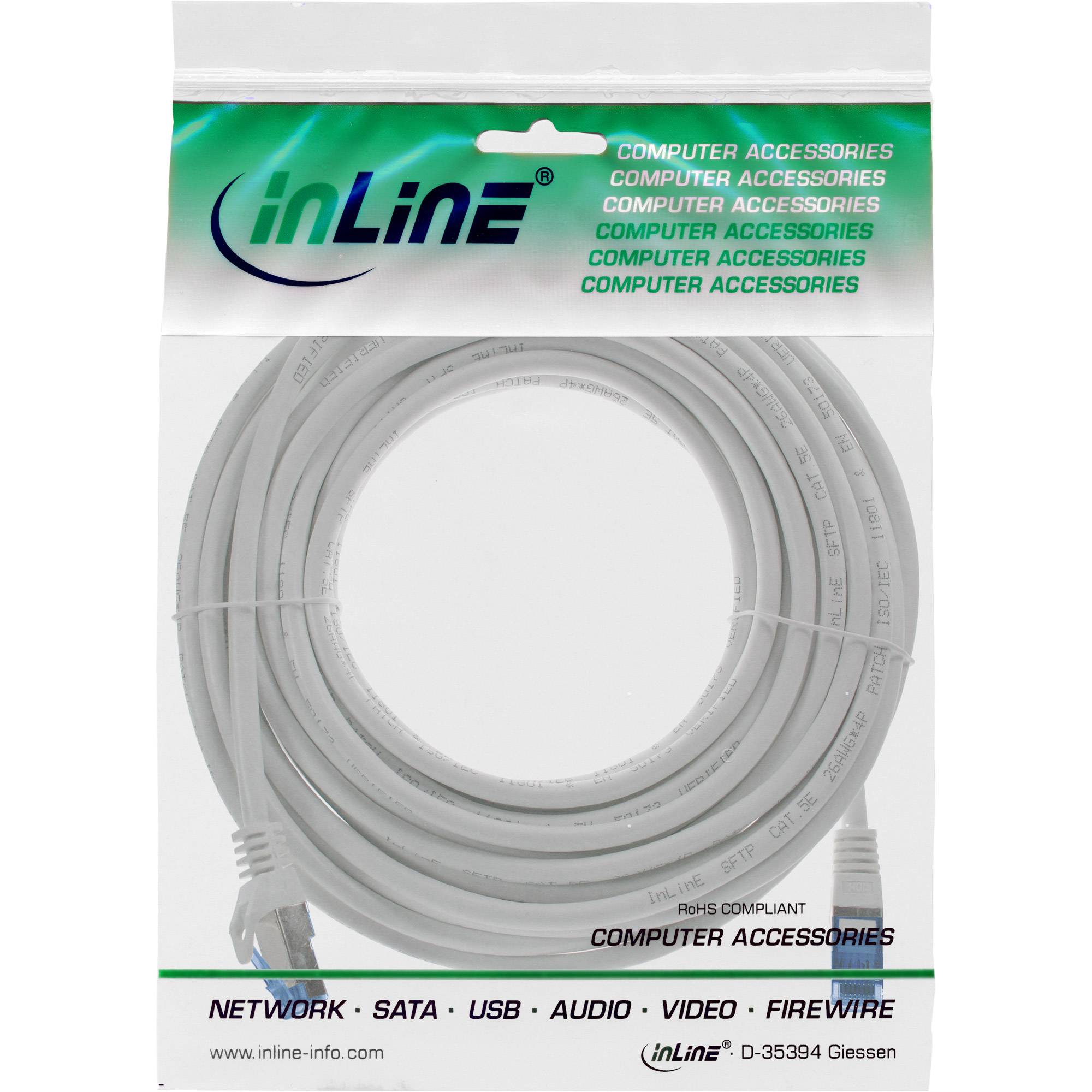 INLINE - Patchkabel - Cat.6A - S/FTP - TPE (LSZH) - CCA - grau - 5m
