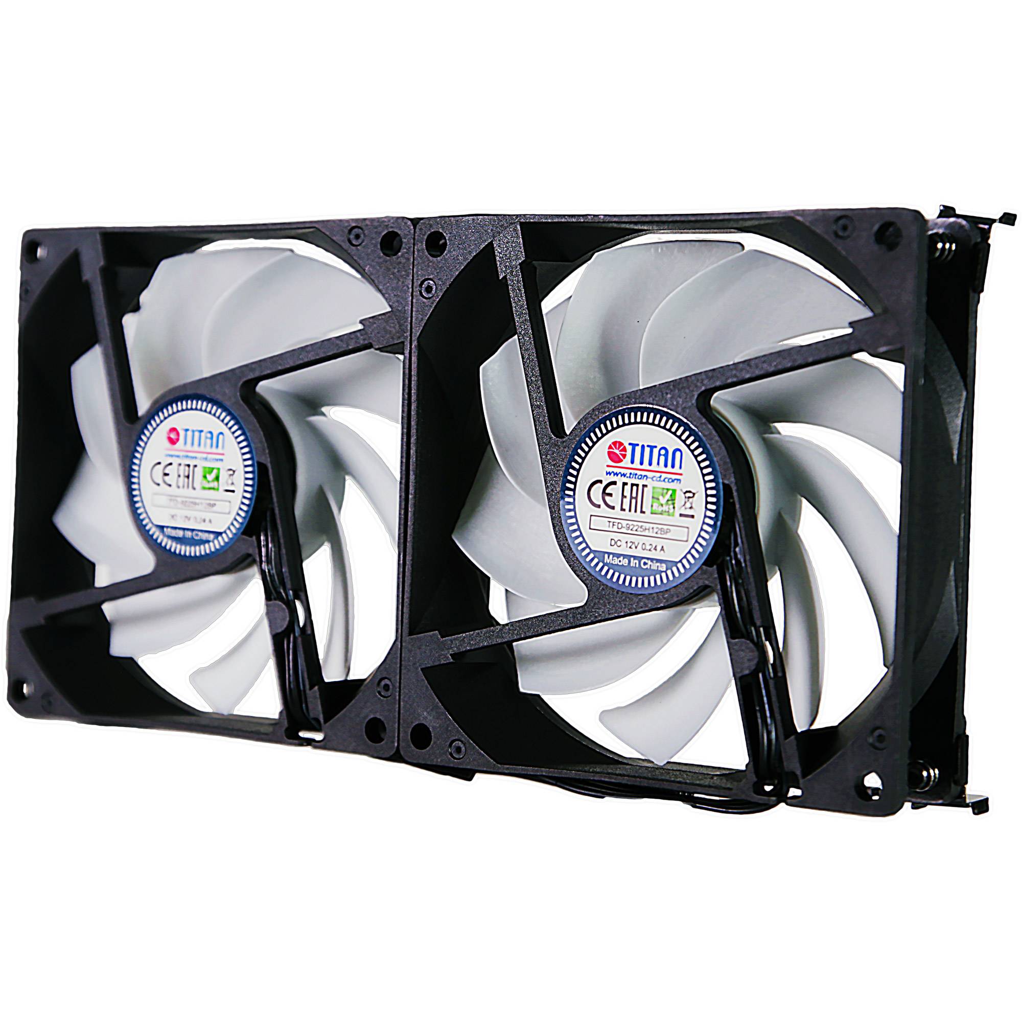 TITAN - TTC-SC22 A/V2+ Kühlschrank-Doppellüfter 92x25mm IP55 für Camping - 12 V - 105,94 cfm