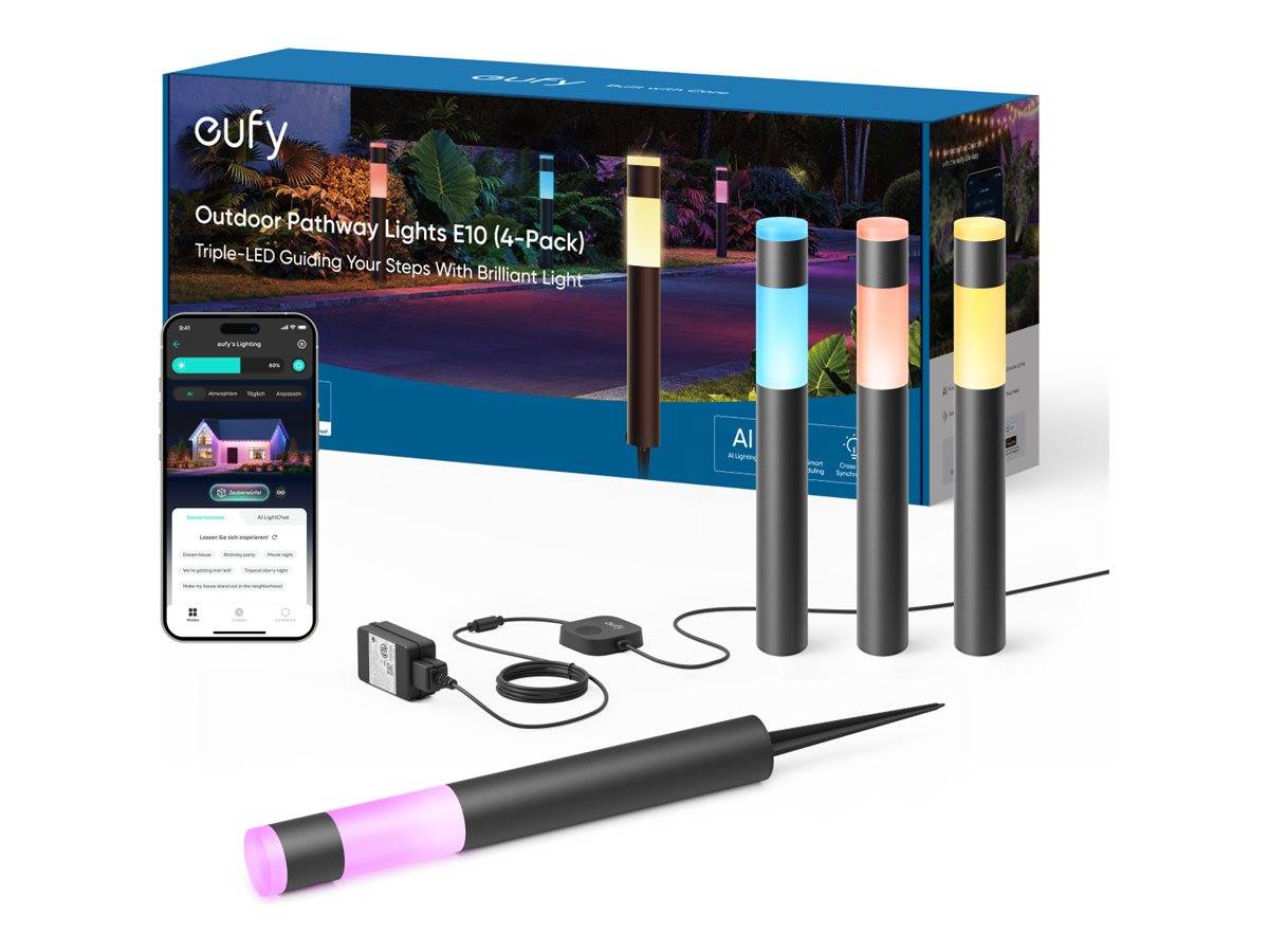 ANKER INNOVATIONS - Eufy - Gartenleuchte - LED - RGBWW light - 1500-9000 K (Packung mit 4)