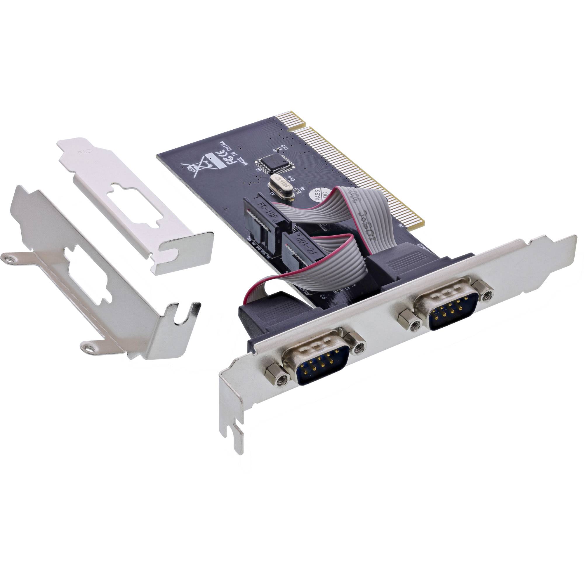 InLine Schnittstellenkarte 2x 9pol seriell PCI 2 Mbps Centronics 1284 Parallel PS/2 RS-485 RS-232
