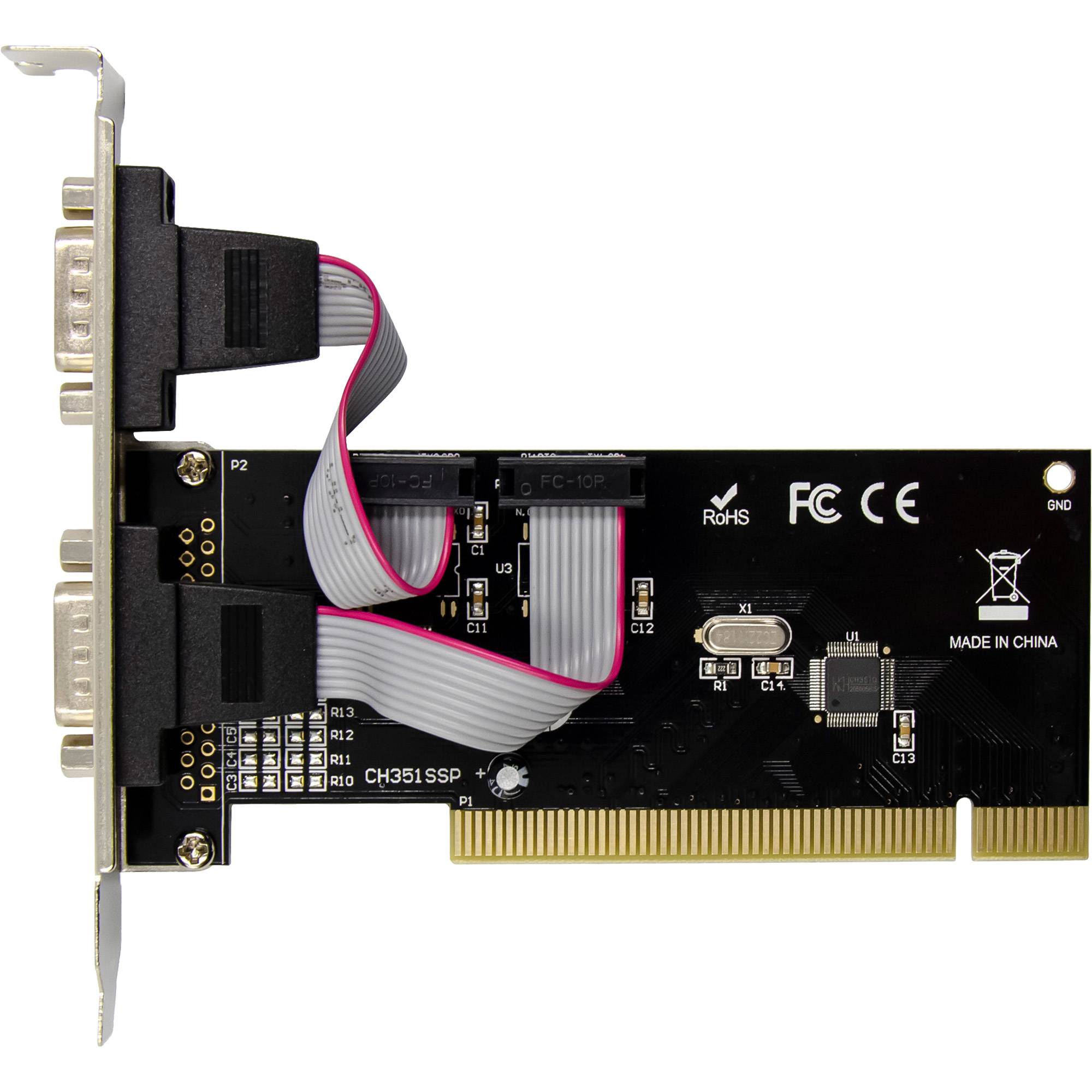 InLine Schnittstellenkarte 2x 9pol seriell PCI 2 Mbps Centronics 1284 Parallel PS/2 RS-485 RS-232