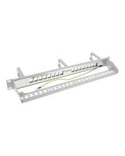 InLine Patchfeld 16-fach Keystone Leerblech mit 3 Bügeln 19" 1HE grau Patch-Panel