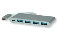 ROLINE - USB3.2 Gen1 Hub 4x A TypC USB-Kabel mit PD