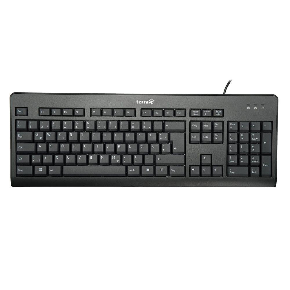 TERRA - Keyboard 1500 Corded[DE] USB black Copilot QWERTZ 105 Tasten - Tastatur - 105 Tasten