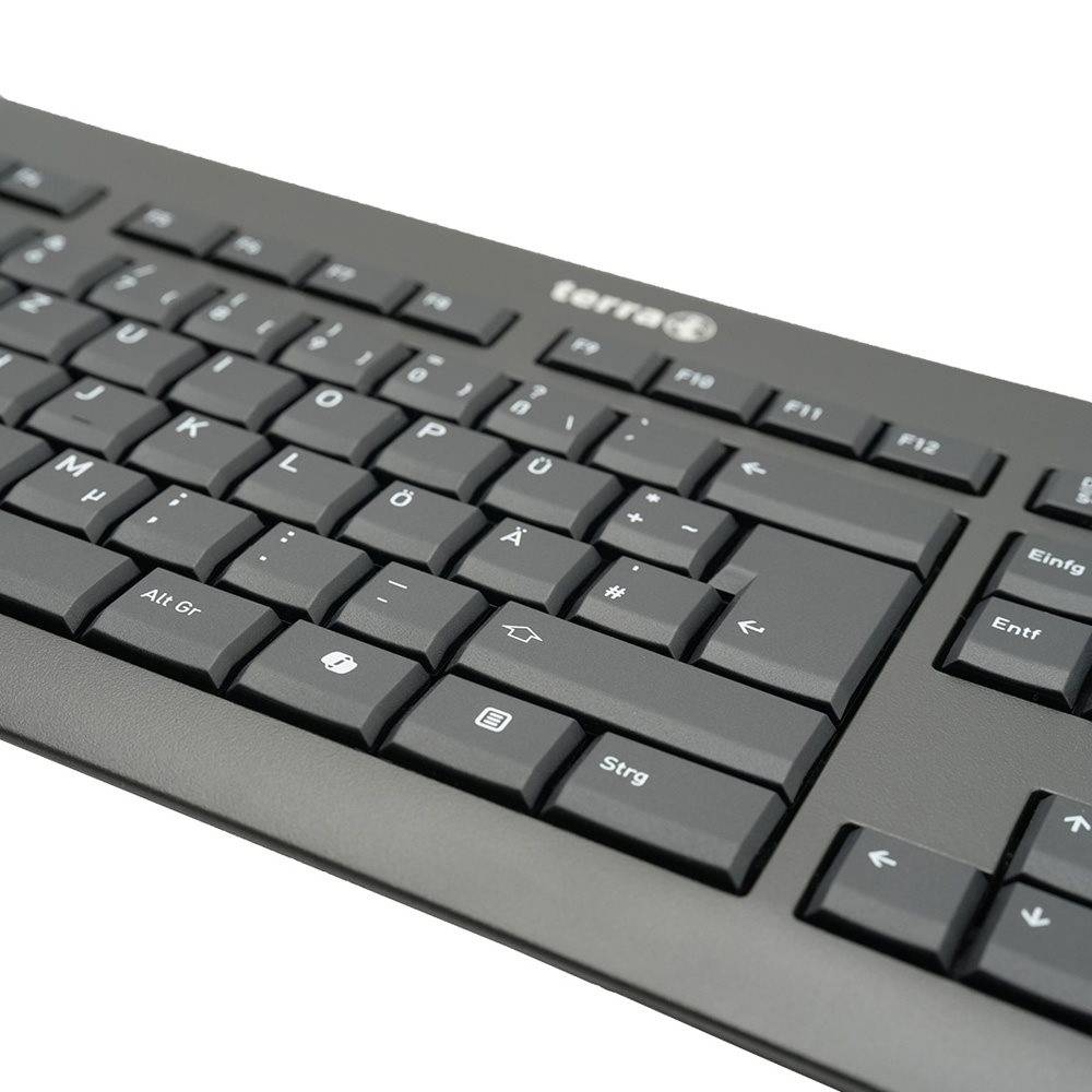 TERRA - Keyboard 1500 Corded[DE] USB black Copilot QWERTZ 105 Tasten - Tastatur - 105 Tasten