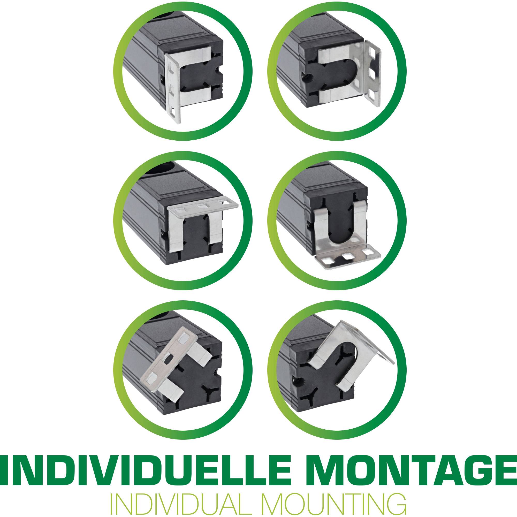 INLINE - 19"" Steckdosenleiste - 7-fach Schutzkontakt - mit Schalter - 2m - schwarz