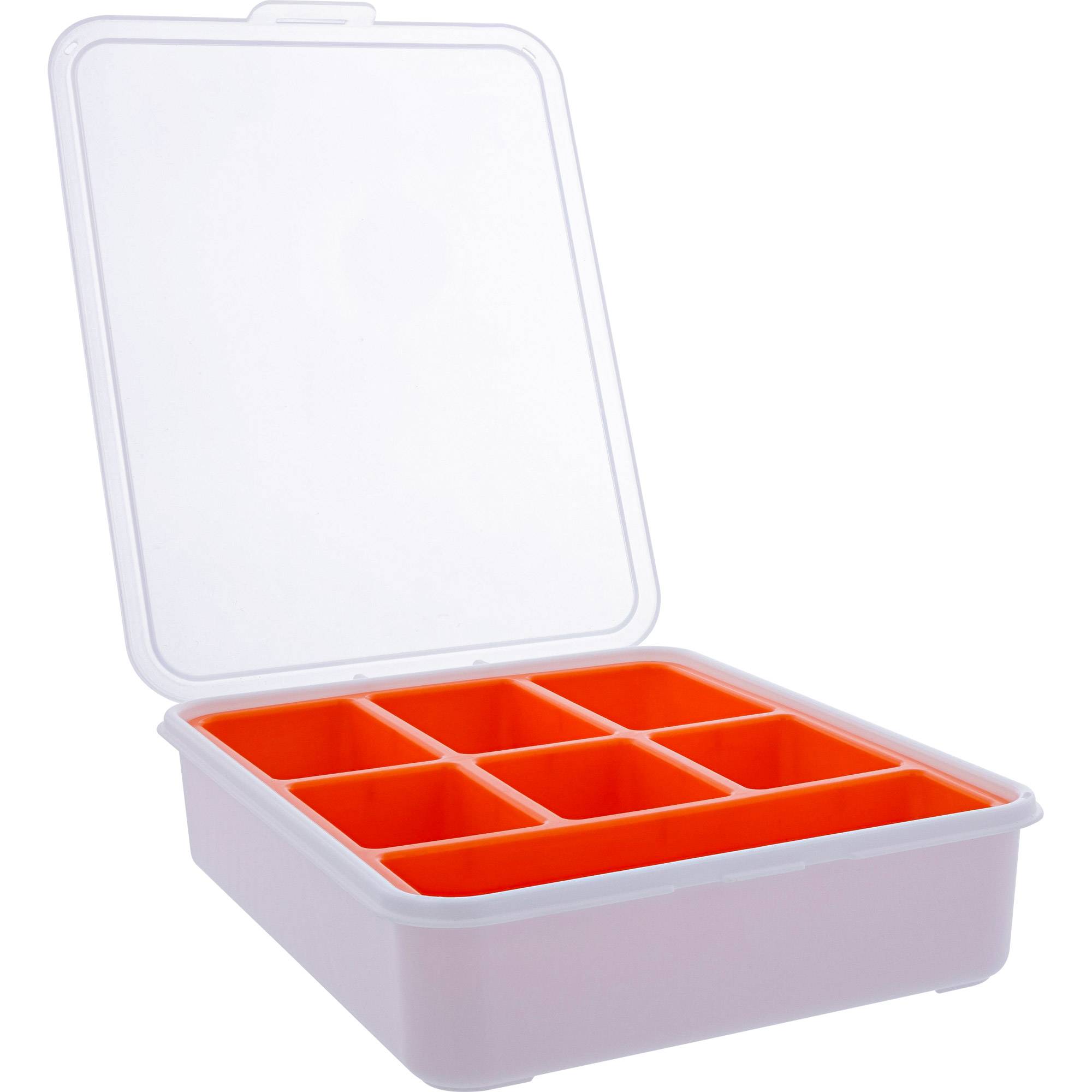 INLINE - Kleinteilebox - 7 Fächer - Abmessungen: 180x140x40mm - orange