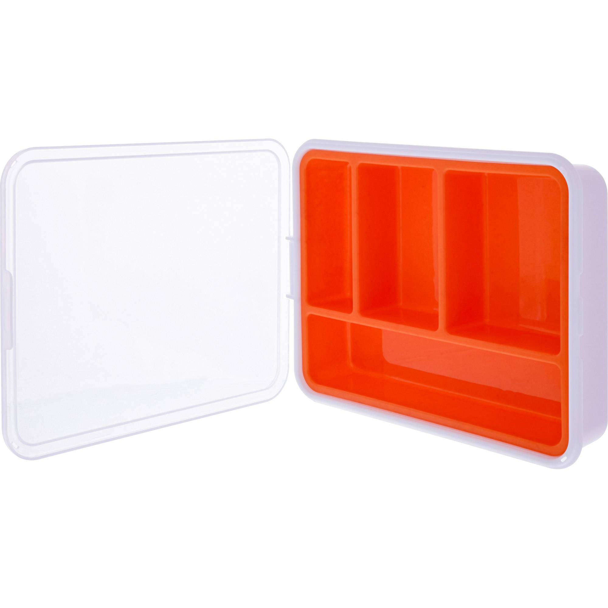 INLINE - Kleinteilebox - 4 Fächer - Abmessungen: 180x140x40mm - orange
