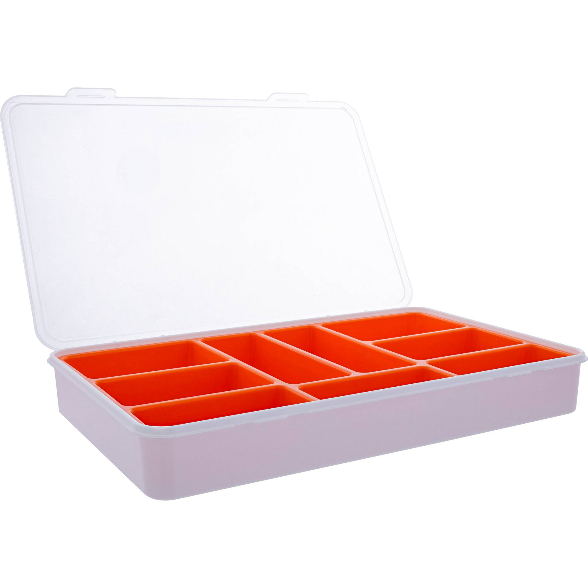 INLINE - Kleinteilebox - 9 Fächer - Abmessungen: 290x185x45mm - orange