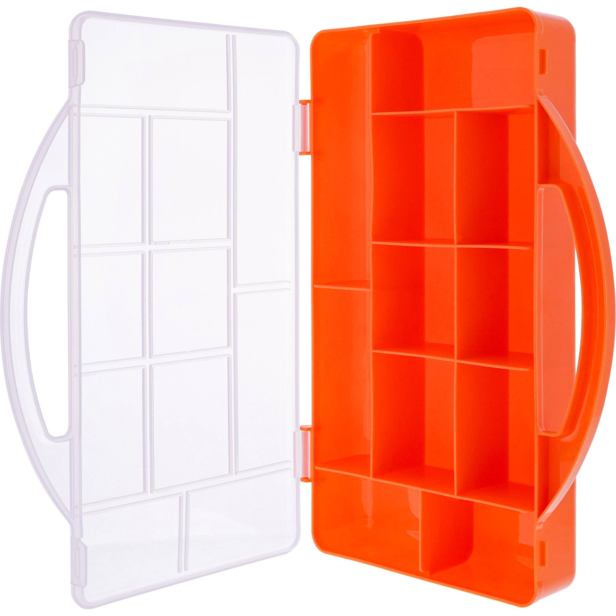 INLINE - Kleinteilebox - 11 Fächer - Abmessungen: 271x186x40mm - orange