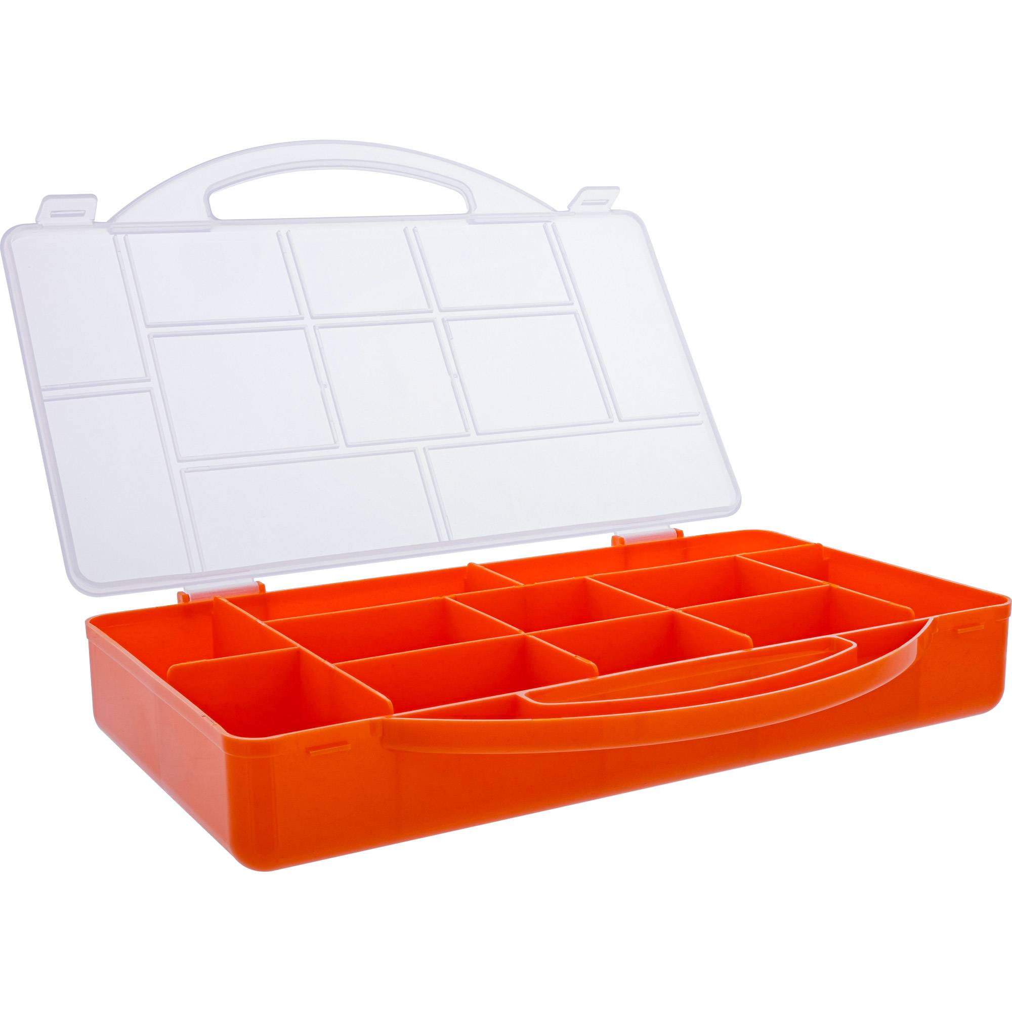 INLINE - Kleinteilebox - 11 Fächer - Abmessungen: 271x186x40mm - orange