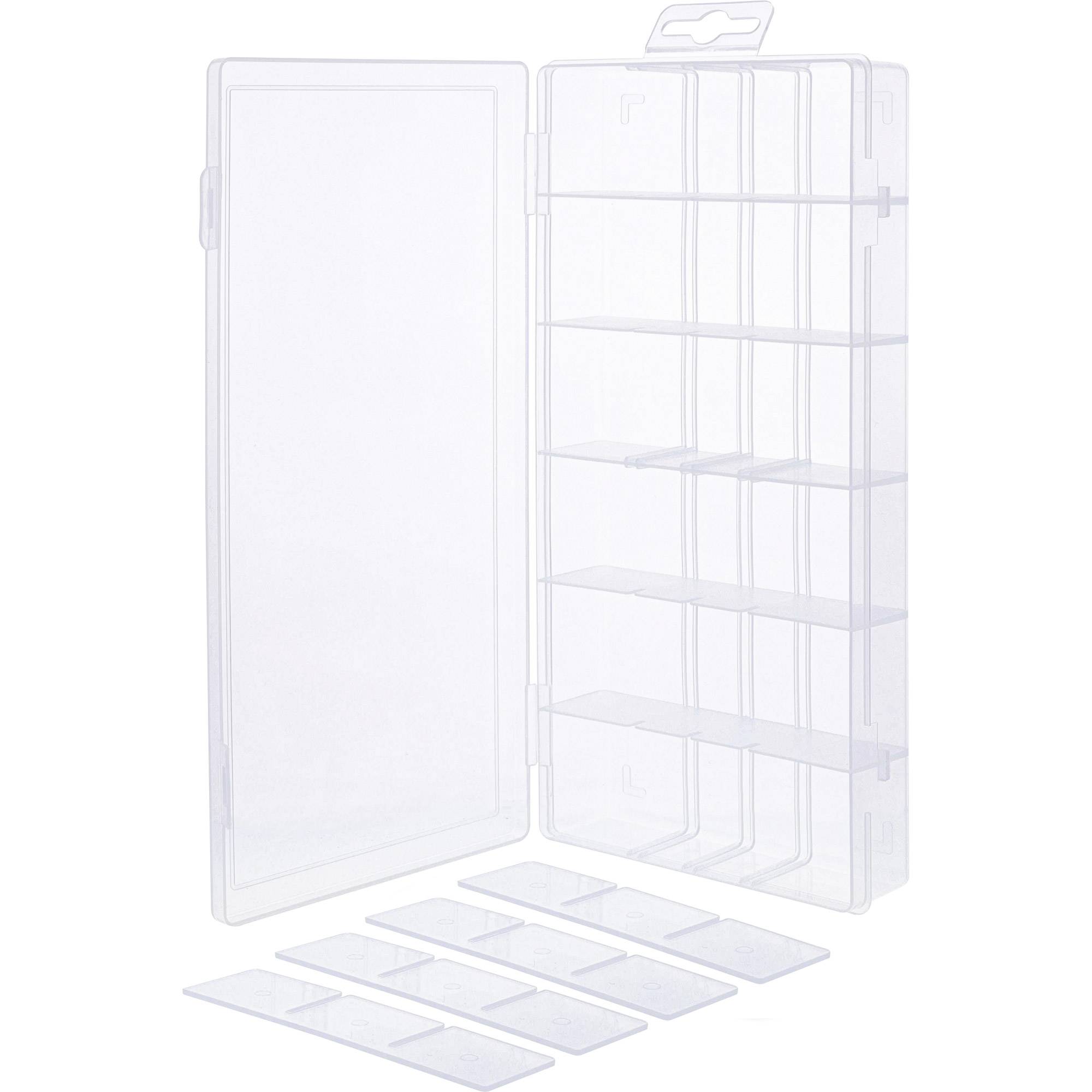 INLINE - Kleinteilebox - 18 Fächer - Abmessungen: 207x110x27mm - transparent
