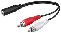 WENTRONIC - goobay AVK 179-0020 - Audio-Adapter - RCA x 2 männlich zu mini-phone stereo 3.5 mm weiblich