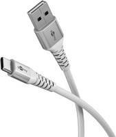 GOOBAY - Supersoftes USB 2.0 Textilkabel USB-A Stecker> USB-C weiß 1