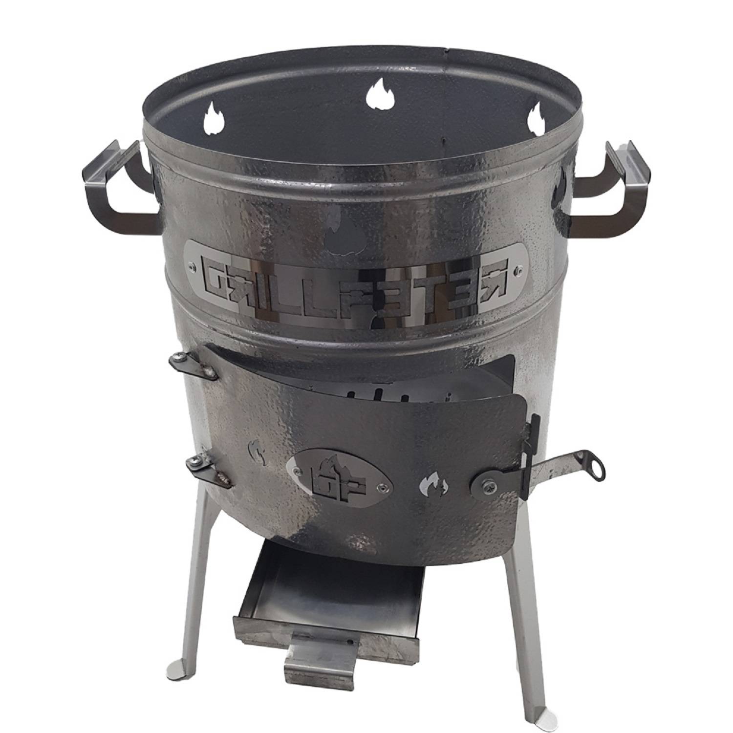 Utschak Edelstahl Aidos Utschak Set mit Kazan aus Gusseisen 8L