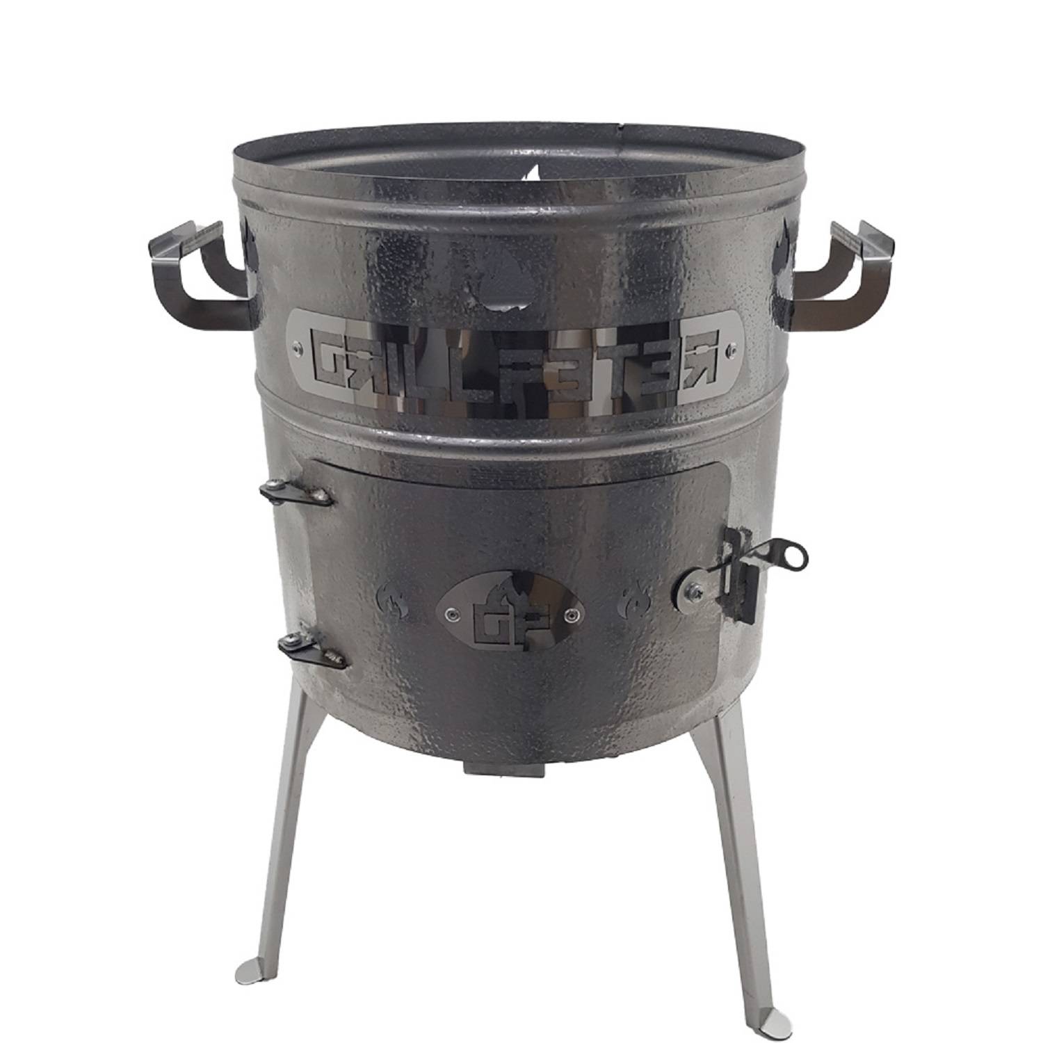 Utschak Edelstahl Aidos Utschak Set mit Kazan aus Gusseisen 8L